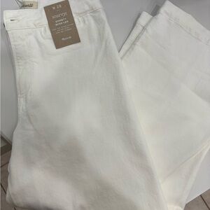 Madewell Emmett White Wide-Leg Pants NWT